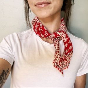 Red Bandana Scarf